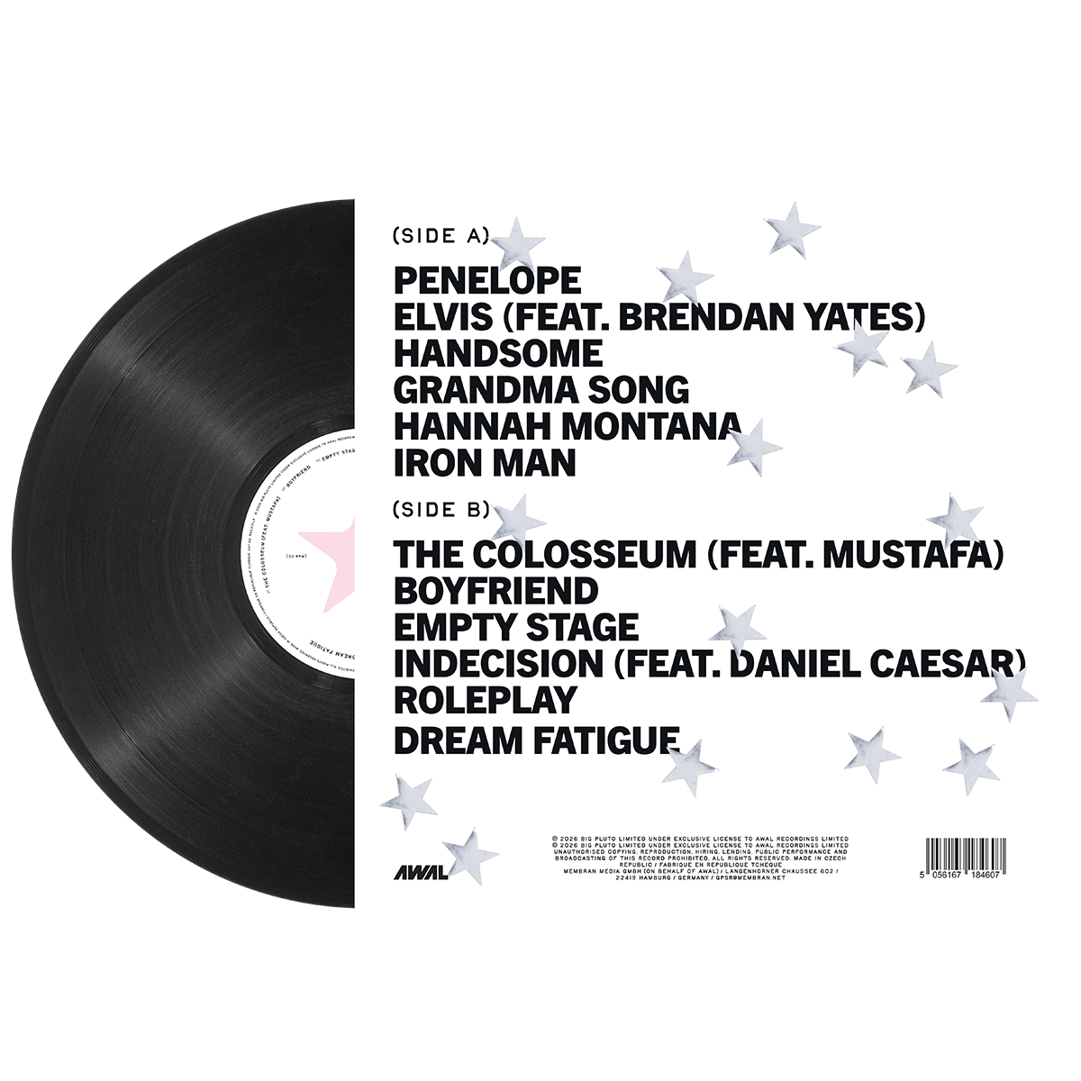 DREAM FATIGUE - BLACK STANDARD VINYL LP back