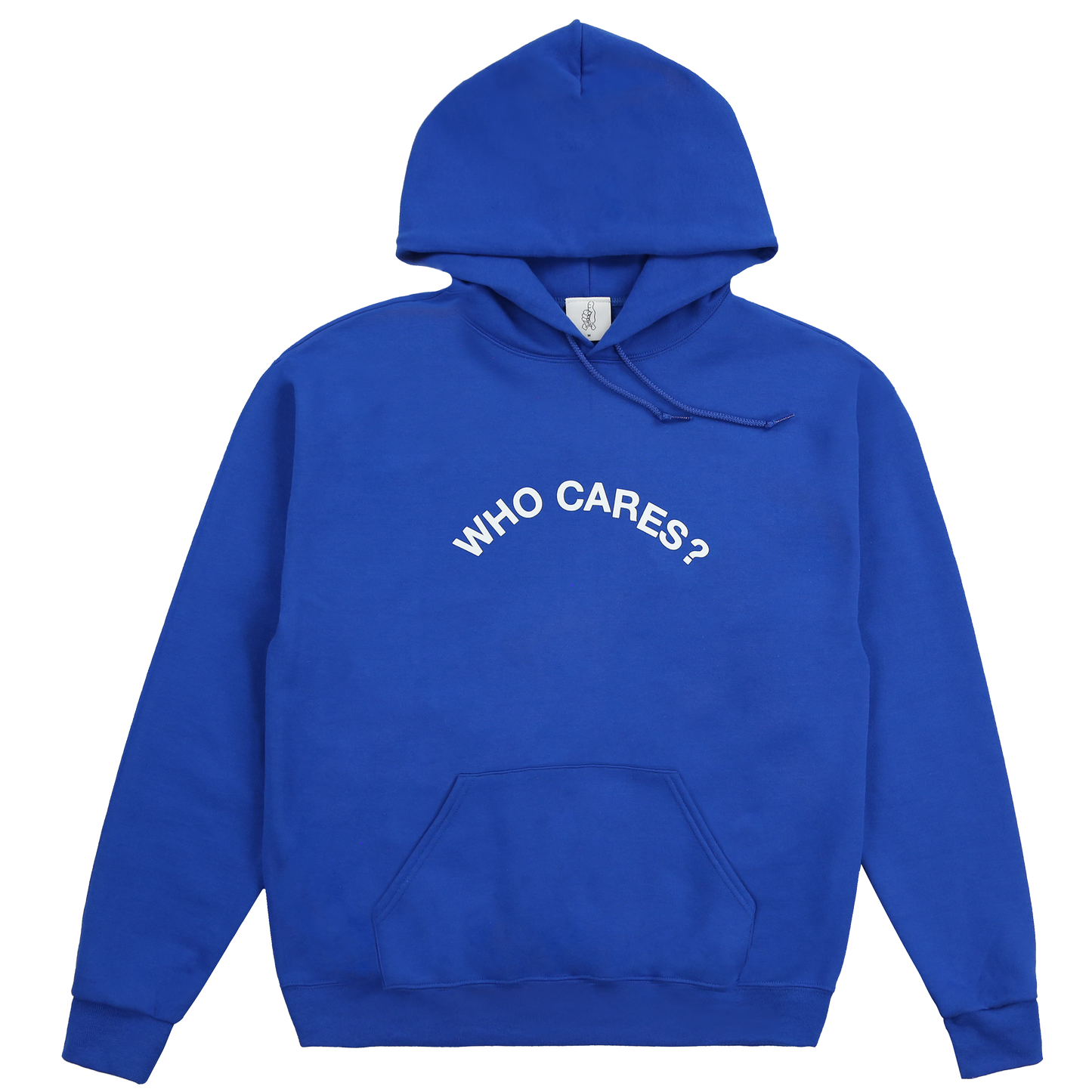 WHO CARES BLUE HOODIE