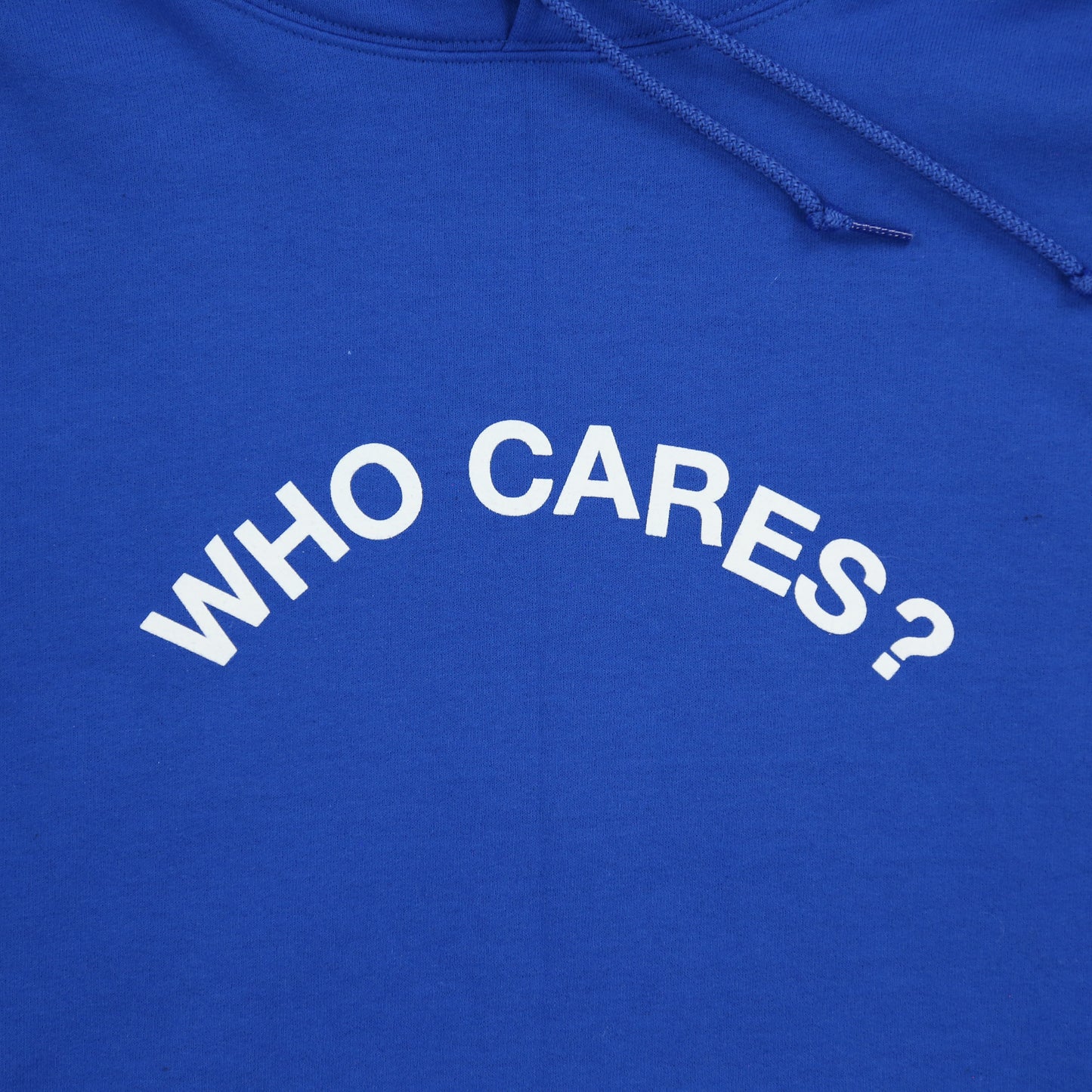 WHO CARES BLUE HOODIE