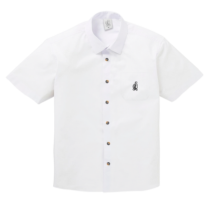 WHO CARES WHITE POPLIN SHIRT
