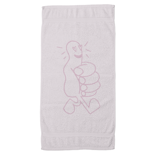 HEART EYES PINK BEACH TOWEL
