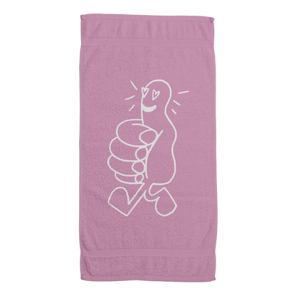 HEART EYES PINK BEACH TOWEL