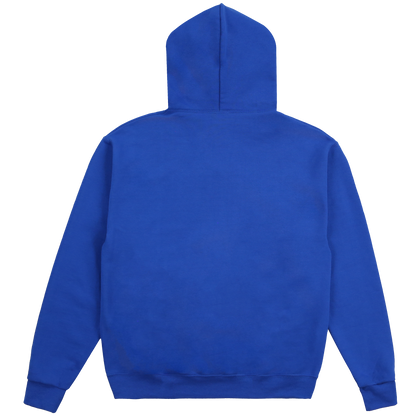 WHO CARES BLUE HOODIE