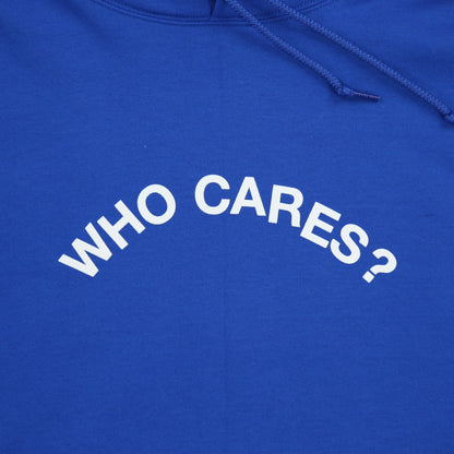WHO CARES BLUE HOODIE